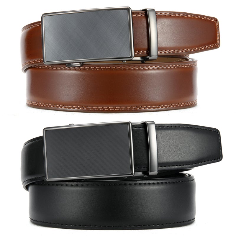 CHAOREN Leather Ratchet Belt Men 2 Pack - Customizable Fit, Effortless Style (35mm) - Image 5